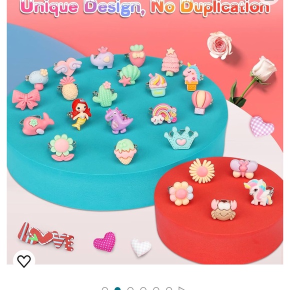 Nicmore 24 Piece Jewel Rings Dress Up Set - Picture 3 of 3